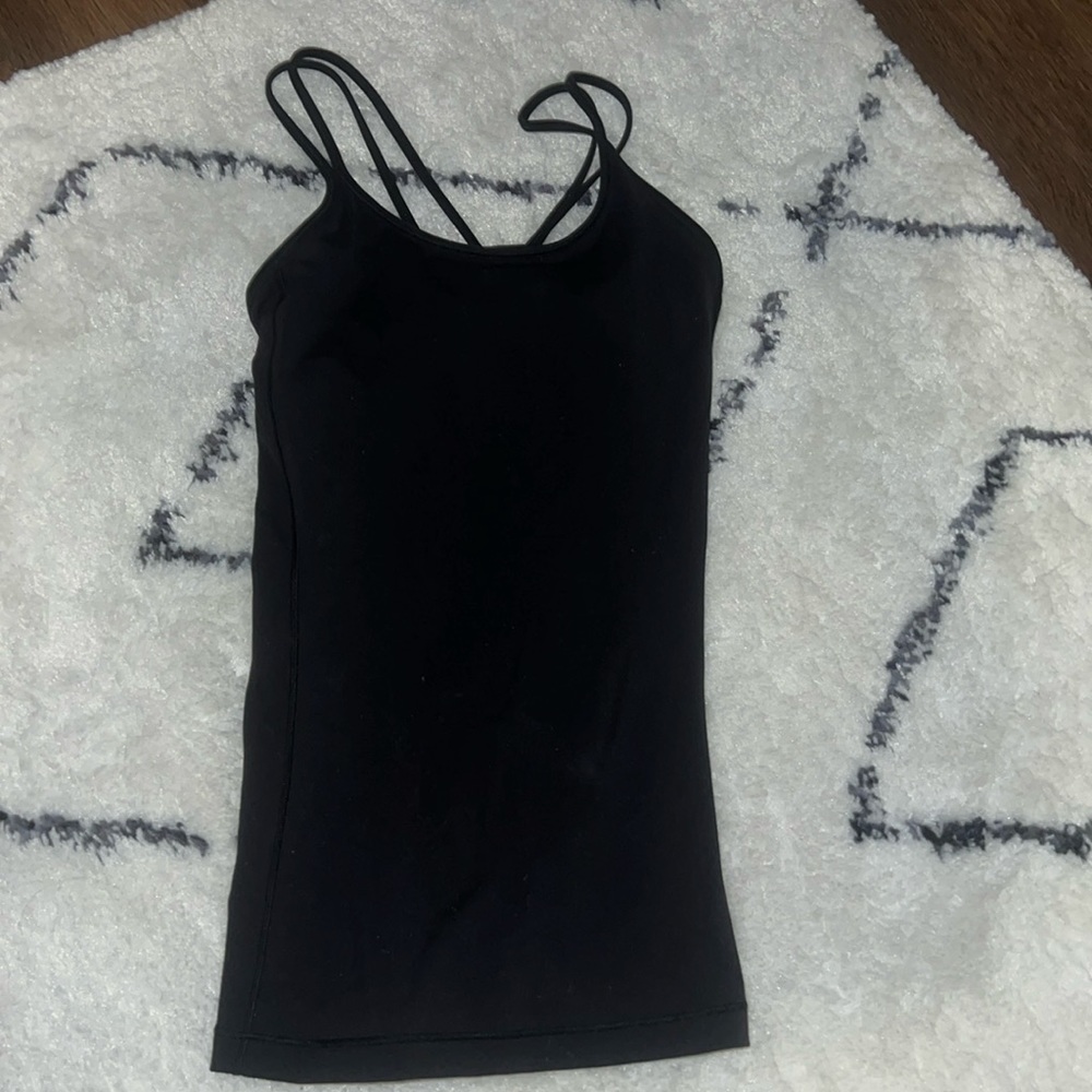 Lululemon Black Crossed Tank Top